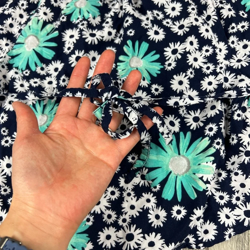 Justice‎ Navy Floral Blouse